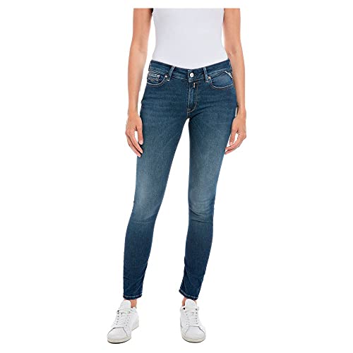 Replay New Luz Hyperflex originaljeans för kvinnor, 007 mörkblå, 30W x 28L