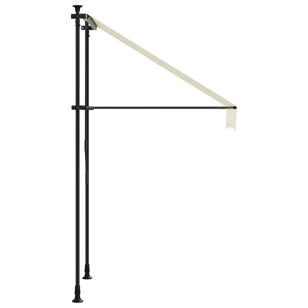Chowany baldachim kremowy 150x150 cm Stal