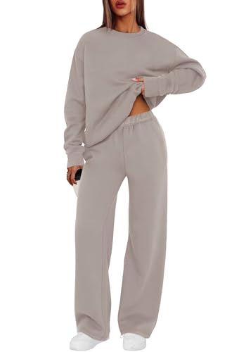 XIEERDUO Sweatsuits Women 2 Piece Outfit Matching Sets Women Clothing Sweat Set Airport Outfits Fall Outfits 2025 Euro Vacation-Outfits Plus Size Workout Sets XL