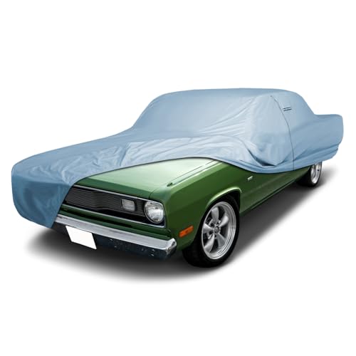 Image of iCarCover Premium Car Cover for 1971-1972 Plymouth Scamp Heavy Duty Waterproof All-Weather Automobiles Custom Fit Indoor Outdoor UV Snow Protection Covers with Straps and Bag