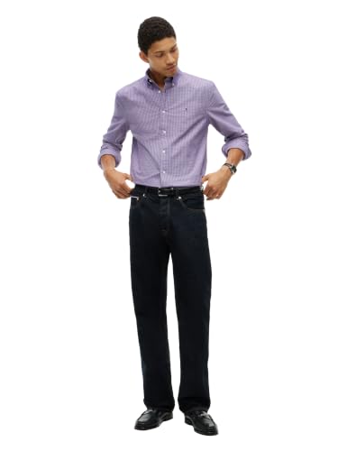 Image of Tommy Hilfiger Men's Long Sleeve Oxford Shirts in Regular Fit, Men's Button Down Shirts, Also Available in Big and Tall