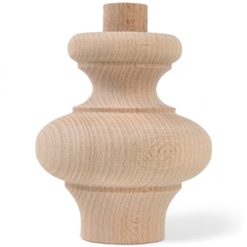 Holzando Holzfüße für Möbel aus Buche ø87 - naturbelassenes Holz - ideal für Restauration & Reparatur - Möbelfüße Holz in Verschiedene Größen & Materialien erhältlich