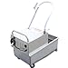 Mobile Fryer Filter 14.5 Gallon Capacity Commercial Fryer Oil Filter Cart Filtration System 550W Fryer Oil Electric Filter Machine Frying Oil Filtering System