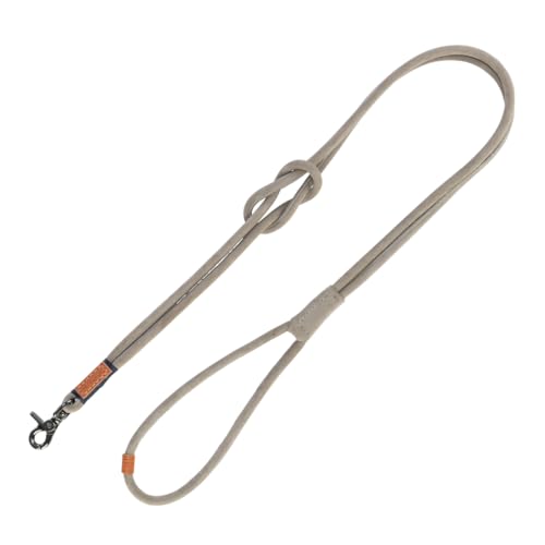 Trixie Hundeleine aus Leder BE Nordic Leine Leder XS-L, 1,20 m ø 8 mm in grau - Lederleine für Hunde mit nordischem Charme - für sehr kleine bis große Hunde - 17460