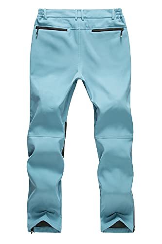 Image of Gash Hao Mens Snow Ski Waterproof Softshell Snowboard Pants Outdoor Hiking Fleece Lined Zipper Bottom Leg