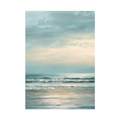 Impression abstraite paysage marin sans cadre pour moderniser une decoration interieure terne