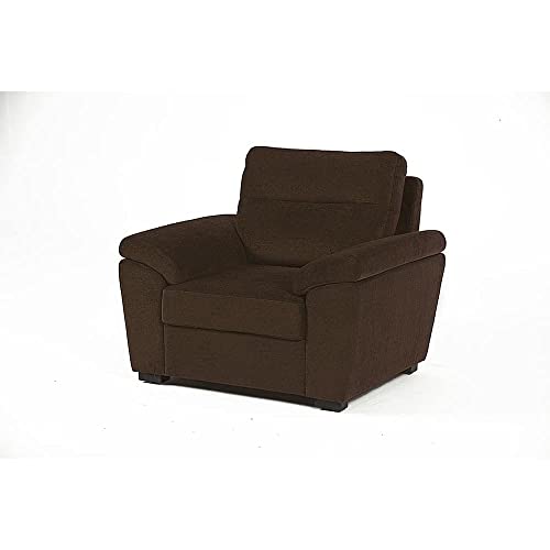 Image of Wakefit Sofa Set | 3 Year Warranty | Sofa 1 Seater, 1 Seater Sofa for Living Room, Wooden Sofa Set, Sofa Set Single Seater - Lounger(Malphino : Dark Earth)
