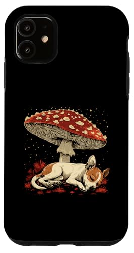 Custodia per iPhone 11 Rat Terrier Dog Cottagecore Estetica Sotto Il Fungo