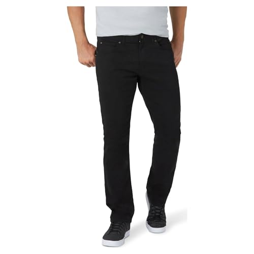 Lee Men's Active Stretch 5-Pocket Slim Fit Jeans (US, Waist Inseam, 32, 30, Regular, Regular, Black)