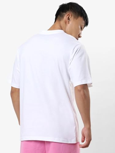 Image of Bewakoof Men's Cotton Printed Oversized Fit Half Sleeve Round Neck T-Shirt | Casual Wear | Street Wear | Oversized t Shirt for Men Cotton | Baggy