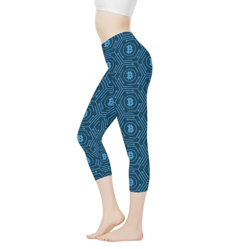 Cow Daisies Capri Pants for Women High Waist Workout Yoga Pants Tummy Control Crop Leggings - Image 4