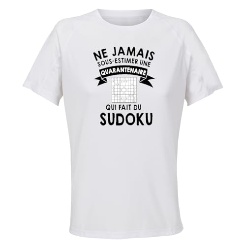 T-shirt respirant sudoku femme 40 ans pour le running et le fitness au quotidien