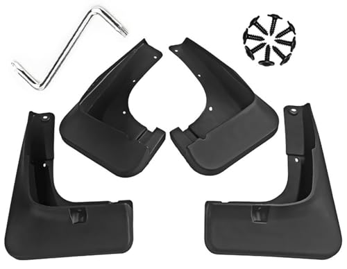 Image of Mud Flaps Guards Fit for 2015-2020 Mitsubishi Outlander, Front & Rear Splash Guards Accessories - 4 Pc, Black