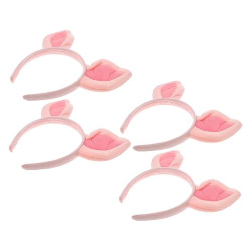 PartyKindom 4stücke Plüsch Stirnband Mit Schweineohren Für Tierkostüm Cosplay Kopfbedeckung Für Halloween Party Gastgeschenk Für Junge Mädchen Und Erwachsene Ohren Haarband Zootiere