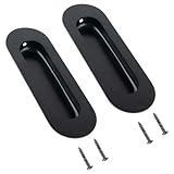 Photo Gallery niceminiwall set di 2 maniglie per porte scorrevoli da incasso, in acciaio inox, con viti, finitura argento spazzolato, adatte per armadietti, guardaroba, (nero) Photo Gallery niceminiwall set di 2 maniglie per porte scorrevoli da incasso, in acciaio inox, con viti, finitura argento spazzolato, adatte per armadietti, guardaroba, (nero)