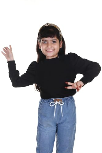 Image of Kids Graphic Print Top with Puff Sleeves