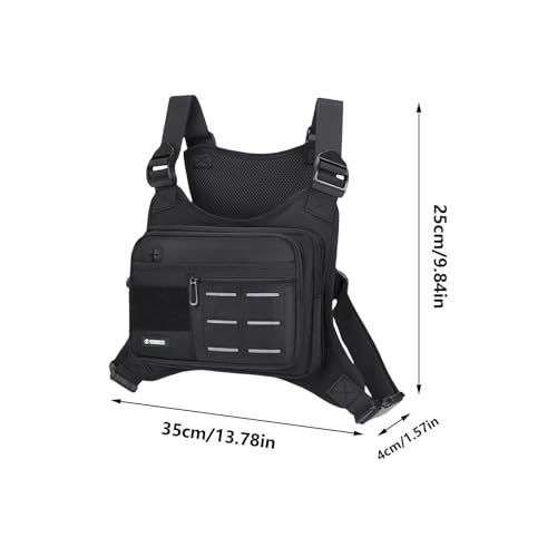 Bolsa de pecho negra para running viajes y senderismo en montaña 5