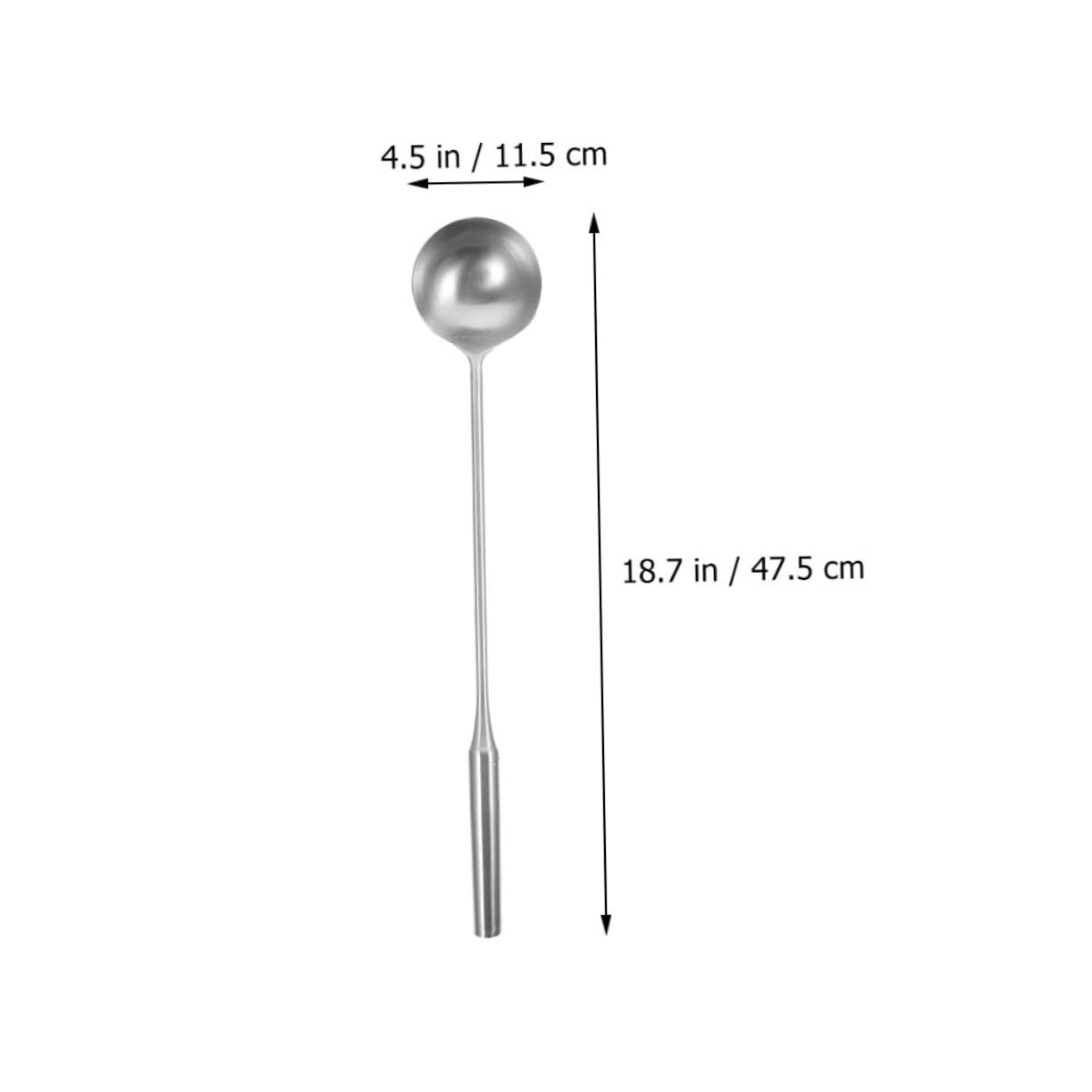 Cucharón Fácil de Usar y Diseño Sola Pieza Mango Largo de Acero Inoxidable Rebabas para Cocinas y Restaurantes
