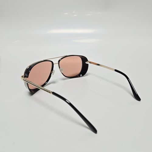 Men's Stylish Large Square Frame Blue Light Blocking Alloy Sunglasses UV400 Protection Lightweight Trendy Eyewear for Driving4