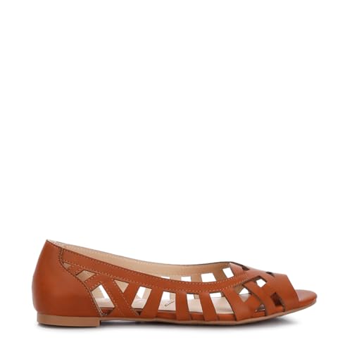 Moira Woven Peep Toe Flats