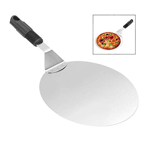 Chef Pomodoro Pala Per Pizza Girevole Da In Alluminio Con Manico Staccabile In Legno, Pala Per Pizza Gourmet Per Pane E Pizza (17,8 Cm - 2