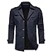 KUDORO Herren Übergangsjacke Leicht Fliegerjacke Bomberjacke Baumwolle Cargo Jacke Herren-Trenchcoat mit Mehreren Taschen(Marineblau,XL)