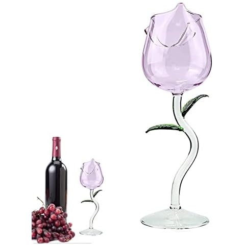 Rianpesn Copas de Vino Tinto en Forma de Rosa Cover