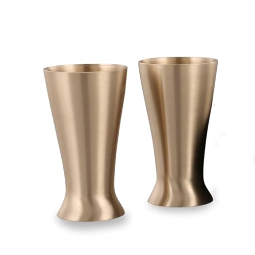 Vaso Lassi Bronze/Kansa con Caja de Terciopelo Set 2 miniatura 5