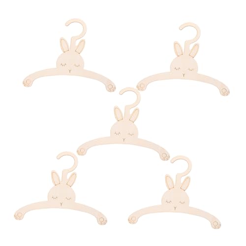 Balacoo 5 Piezas Perchas de Madera para Diseño de Colgadores para Armario Infantil Decorativas y Funcionales para Guardería y Habitación de Niña