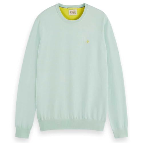Pull Homme Scotch & Soda Essential Ecovero : tricot col rond en maille fine durable