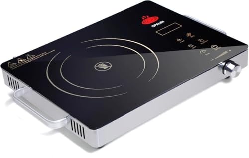 Image of Infrared Cooktop With Grill | Burner Electric Stove | Black Glass Top | Touch Control with Knob | Fast Heating Energy Efficient | Portable Induction Cooker with Safety Features