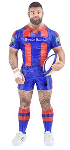 December Diamonds 55-55333 Resin Poke The Bear Series, Rugby Bear Hanging Ornament