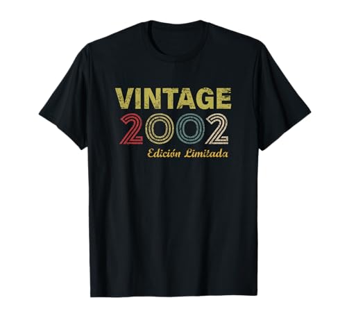 Vintage 2002 Regalo 24 Cumpleaños 24 Años Chico Chica Camiseta