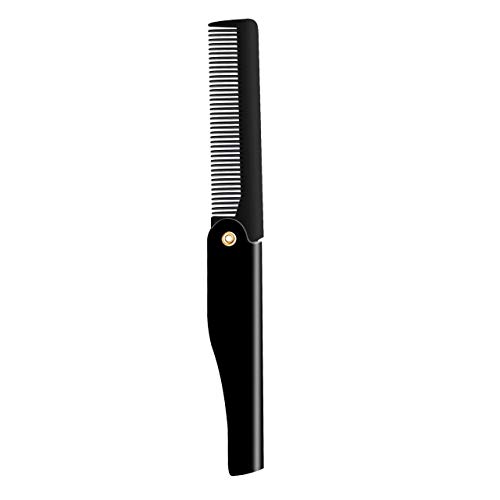 Hommes Professionnel Peigne à Cheveux Brosse Pliant à la Main Pince Pliable Portable Voyage Cheveux Moustache Barbe Peigne Coiffure Outils (Or) FRjasnyfall Cover