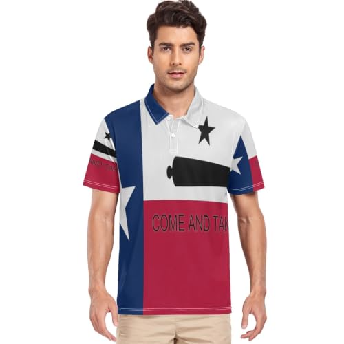 Polo sport homme Texas Come and Take It respirant taille S GuoChe