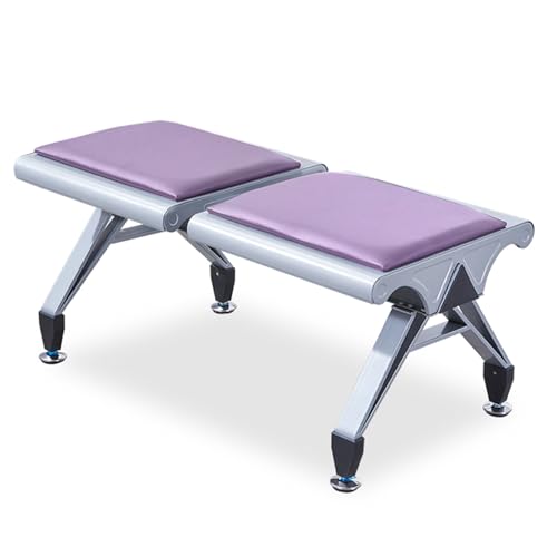 Airport Reception Bench Chair, PU Cushion Waiting Room Seating for Office, Hospital, Bank, Salon, Barber Shop, Conference Room - Comfortable Guest Furniture