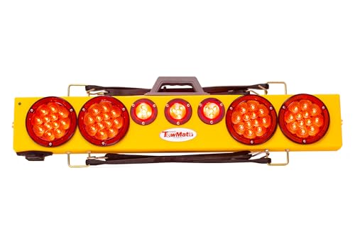 TowMate 36 inch Wireless Tow Light Bar | Includes 7-Pin Round Transmitter with Red Wire and a Charging Cable | Heavy-Duty LED Light Bar with Stop/Turn/Tail | Made in the USA