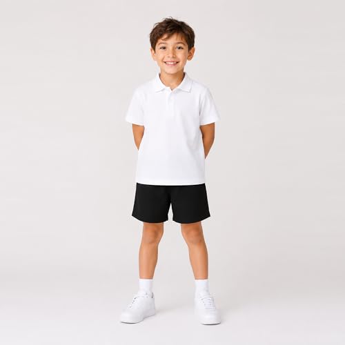 Image of Mud Kingdom Boys Polo Shirt Short Sleeve School Uniform Pique Polo Summer