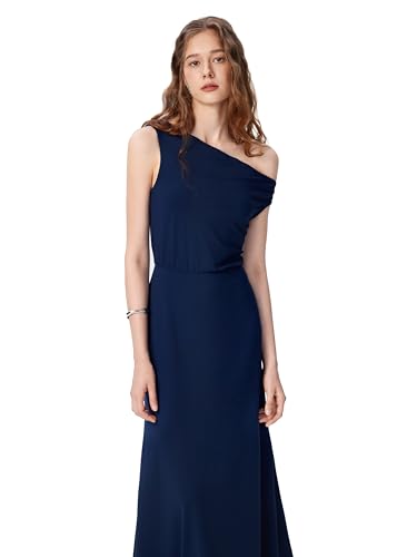 CIDER Elegant One Shoulder Midi Dress Women's Casual Party Dress2