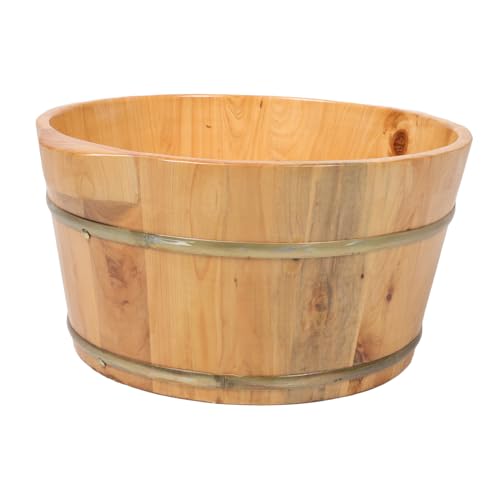 Cubeta de madera para baño de pies con asas ergonómicas miniatura 1