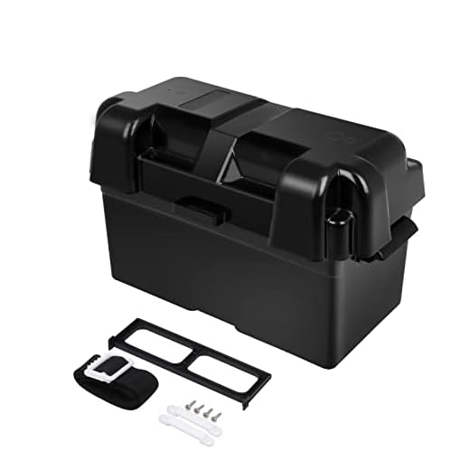 Renogy Standard Box for Group Straps, Adjustable Divider and Mounting Brackets, Heavy Duty for RV, Automotive, and Marine, 24-31 Battery Sizes