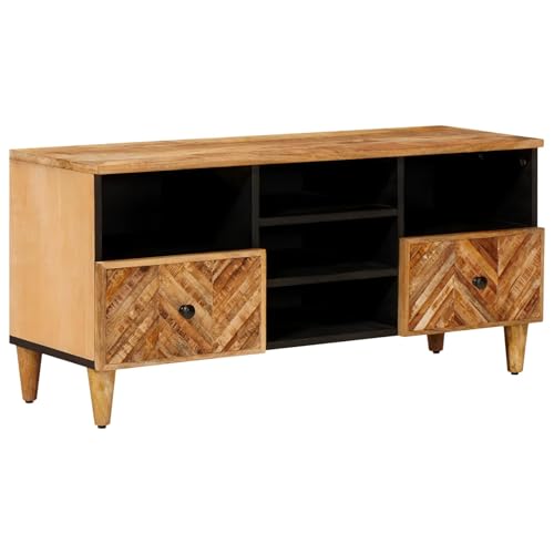 Meuble TV en bois de manguier massif au style moderne et chic