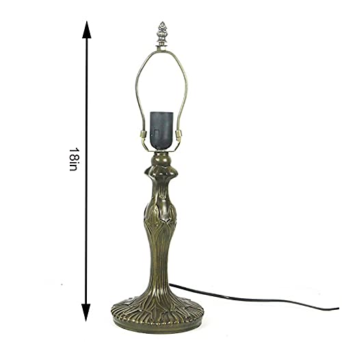 Errzom 149-239-413 Tiffany Style Table Lamp Stained Glass Lamp Shade Purple Tulip Flower Reading Desk Light 12 Inches thumb #2