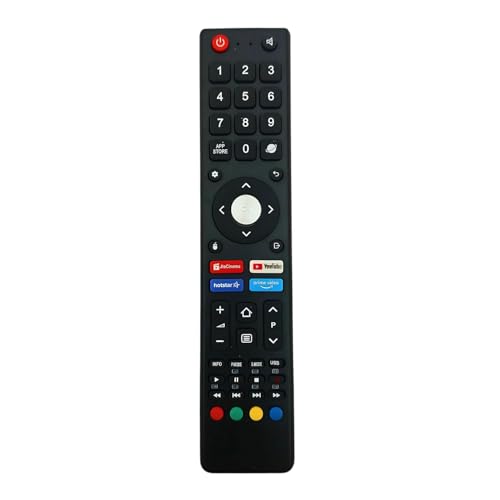 Image of BLACKSHEEP Remote Control for VW Smart LCD LED TV, with Hotstar Prime YouTube Buttons (Black, Please Match Old Remote with the Image Before Ordering)