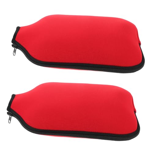 BESTonZON 2pcs Pickle Racket Cover Paddle Case Paddle Organizer Racket Sleeve Racquet Protector Racquet Sleeve Cover Table Tennis Bat Case Neoprene Red