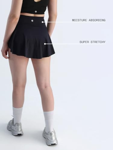 Image of CAVA Swirl Tennis Skorts for Women | Built-in Shorts, Moisture-Wicking, Stretchable, Pockets, Twirl-Friendly Design | Active Skirt for Sports