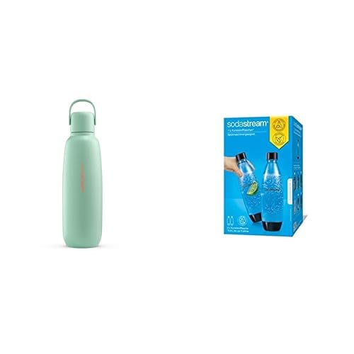 SodaStream Zestaw 2produkty Butelka metalowa 0.9l + Butelki Fuse czarne 2x1l