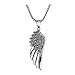 Collares para Hombre Colgantes Joyería Collares De Hombre Alas De Ángel Vintage Góticas Y Pendiente De Boca De Lanza Joyería De Acero Inoxidable 24"Estilo2