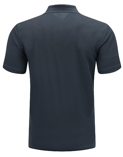 Moerdeng Men's Golf Polo Shirt Regular-Fit Quick-Dry Performance Tactical Shirts Short Sleeve Jersey Moisture Wicking Tennis Shirt #TOP2