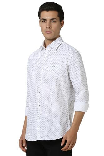 Image of Van Heusen Casual Printed Shirt for Men| Premium Cotton| Full Sleeves| Slim Fit |Breathable Fabric